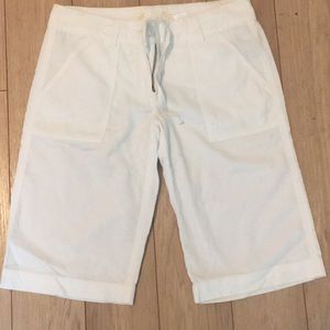 Jcrew Lightweight white cord Bermuda shorts